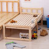 儿童床带护栏小孩实木单人床简易大童男孩女孩公主环保松木床小床