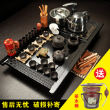 紫砂壶茶杯子宜兴功夫茶具套装陶瓷特价冰裂整套实木四合一带茶盘