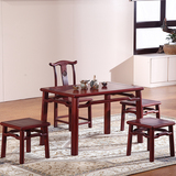 缅甸红酸枝小方桌子儿童桌椅实木小椅子红木小凳子换鞋凳沙发凳