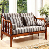精益简美实木沙发组合日式中式可拆洗布艺沙发现代客厅框架沙发