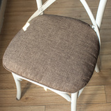 可拆洗简约加厚纯色餐椅垫坐垫 实木交叉座椅垫圆弧马蹄垫