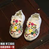 儿童新款帆布鞋 2016春秋女宝宝单鞋一脚蹬懒人鞋1-2-3岁休闲布鞋
