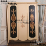 优然风尚法式新古典两门卧室衣柜简约欧式实木雕刻平开门式衣柜