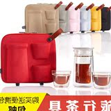 哲品便携旅行茶具套装耐热玻璃红茶泡茶月影家用一壶两杯功夫茶整