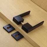 黑色锁室内门新款锁门方形日本简约进口室内木门静音日式门锁松下
