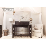 PAPAHUG专柜正品 实木水性漆多功能高档欧式婴儿床北欧童话