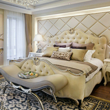 新古典高档大床欧式床实木布艺床双人床1.8米双人床样板房家具床