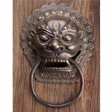 仿古中式纯铜装饰兽头/古典大门虎头拉手/仿古纯铜狮子头门环