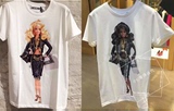 意大利代购 moschino16春夏熊黛林同款芭比娃娃系列圆领宽松T恤