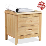 全实木床头柜子储物柜现代简约特价橡木新中式卧室迷你简易白边柜