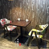 新款时尚复古A字椅西餐咖啡厅桌椅家用餐桌奶茶店洽谈台沙发卡座