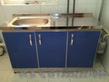 北京租房橱柜厨房碗柜柜单体橱柜简易柜大理石台面灶台不锈钢橱柜