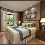 新中式床 现代简约床 实木1.8米双人床 酒店别墅会所样板房家具