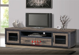 美式乡村实木电视柜 欧式黑胡桃色地柜 美式客厅家具 美式电视柜