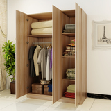 简易宜家衣柜实木质板式组合整体衣柜2门3门大衣柜儿童衣橱特价
