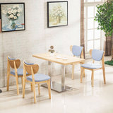 咖啡厅卡座桌椅组合奶茶店甜品饮品店沙发西餐厅餐桌椅蝴蝶实木椅