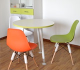 休闲椅塑料彩色酒店餐厅咖啡椅办公椅实木现代创意靠背椅子批发