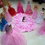 新品芭比娃娃套装大礼盒白雪公主换装过家家衣服婚纱女孩儿童玩具