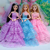 新款芭比娃娃公主玩具礼盒单个婚纱新娘女童玩具女孩礼物包邮