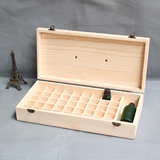 多特瑞精油木盒子 精油收纳盒  46格精油木盒 松木精油木盒 批发