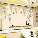 定制大型壁画客厅沙发卧室电视背景墙3d无缝墙纸壁纸中式简约花鸟