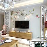定制3d客厅沙发电视背景墙纸壁画简约现代卧室无缝墙布壁布花卉