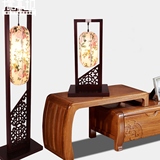 中式客厅落地灯卧室床头柜装饰宜家台灯书房实木复古手绘创意灯具