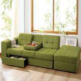 日式宜家简约小户型多功能布艺沙发床 折叠沙发床双人沙发组合
