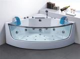 1.38米三角扇形浴缸亚克力冲浪浴缸按摩浴缸带玻璃双人浴缸恒温