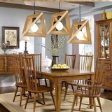 复古美式木头吊灯单头创意个性 设计的师DIY灯饰灯具配件咖啡吧台