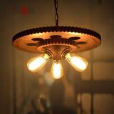 洛格LOFT复古工业灯具设计师咖啡厅创意铁艺齿轮吊灯餐厅铁艺怀旧