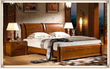全实木 北美进口白蜡木床美式乡村纯木床木质婚床卧室家具可定制