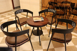 奶茶店西餐咖啡厅 桌椅组合创意小圆桌简约售楼处接待洽谈漫甜品