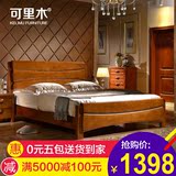 全实木床家具现代中式1.8米1.5米1.2M纯橡胶木高箱储物单双人婚床