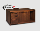 新中式老榆木实木禅意黑胡桃色矮柜 餐边柜 储物柜 书柜书架直销