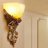 LED欧式天使壁灯简约床头灯创意卧室灯现代展厅客厅过道楼梯灯具