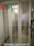 定制北京折叠门厂家直销办公隔断玻璃钛合金推拉门阳台卧室移动门