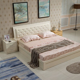 简约现代实木质板式床 双人床1.8米储物床1.5米床卧室收纳硬板床