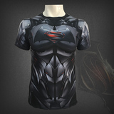 超人大战蝙蝠侠T恤蝙超logo标志印花男款短袖上衣圆领潮
