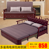 欧式小户型多功能沙发床两用1.5可折叠1.2米单人双人推拉沙发床