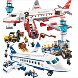 乐高大型客机私人飞机国际机场益智拼装积木儿童礼物拼插玩具8913