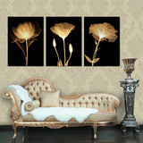 现代简约客厅装饰画沙发背景墙挂画卧室壁画墙画欧式抽象透明花朵