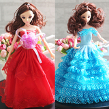 芭比大娃娃3D真眼儿童女孩儿玩具婚纱公主甜甜屋过家家生日礼物