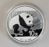 2016年熊猫银币.1盎司熊猫银币.2016熊猫30克银币.保真