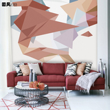 现代复古抽象几何客厅沙发卧室电视背景墙无缝无纺布壁纸壁画墙纸