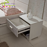 简约现代实木床头柜 中式宜家板式收纳柜床头柜板式套房简易床头