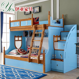 儿童床高低床1.35米上下床双层床上下铺床实木子母床男孩床1.5米