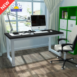 宜家台式电脑桌家用双人办公桌简易书桌时尚写字台小钢木桌子定制