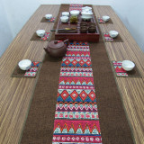 名族风中式古典东南亚餐桌布艺桌旗 茶桌茶几长条桌布 茶席 茶巾