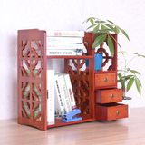 楠竹桌面书架 办公室台面书架简易桌上小书架书柜置物架学生创意